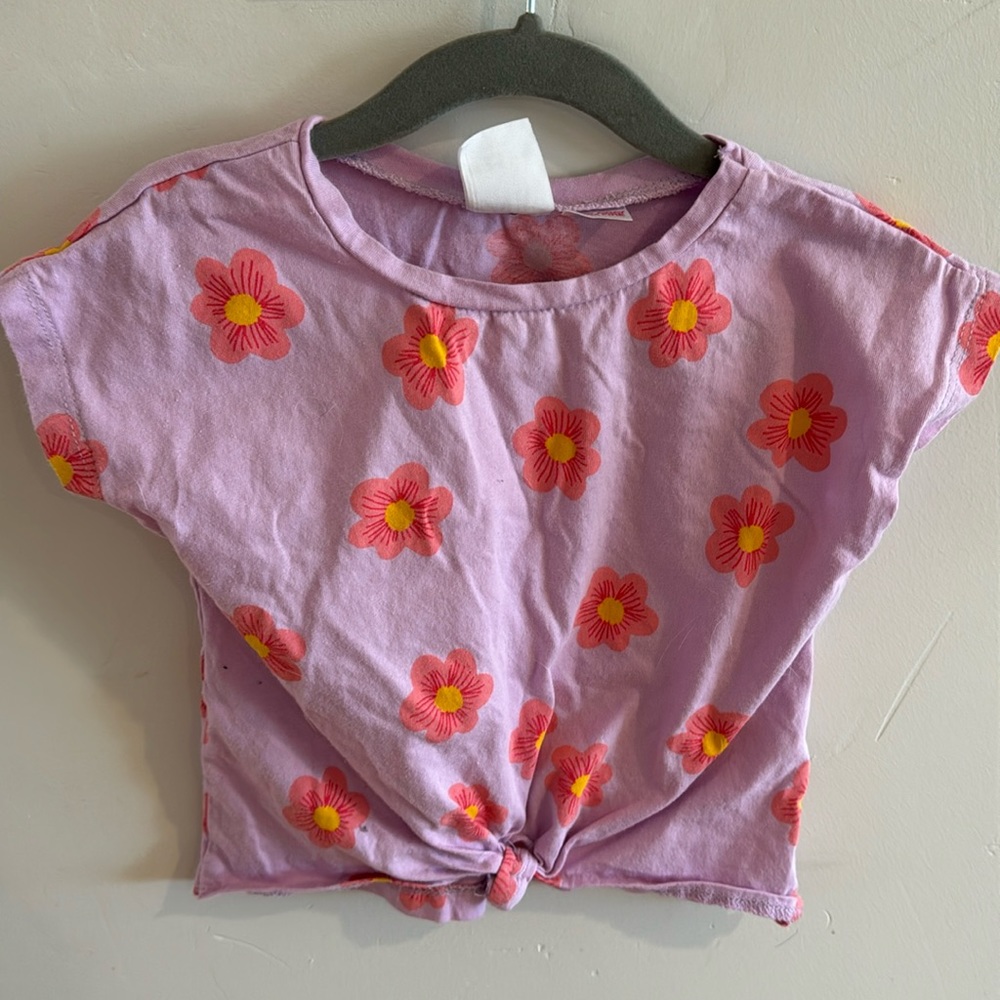 Zara Purple w/Pink Flower T-Shirt